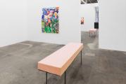 Claudia Piepenbrock: Benches [2-parts], 2017, steel, foam, each 65 x 50 x 150 cm

